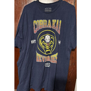 Cobra Kai Karate Kid Tee Shirt Men's Size XXL Blue